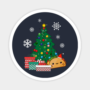 Happy Taco Around The Christmas Tree Magnet